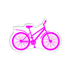 bike sticker paper application vector