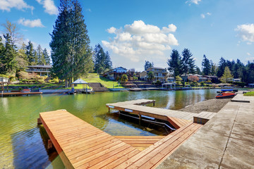 Private dock on lake Tapps