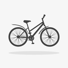 Fototapeta premium icon bike gray shadow vector