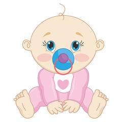 Vector Illustration Of A Baby