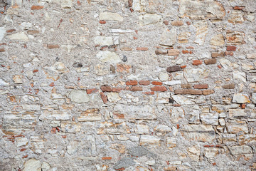 Modern stone brick wall, historic stone wall, wallpaper wall, combined masonry background, retro interior wall