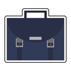 Suitcase icon. Business travel baggage and luggage theme. Isolated design. Vector illustration