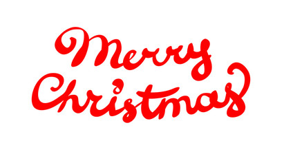 Merry Christmas vector text Calligraphic Lettering design card template.