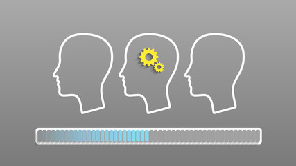 Human head silhouette