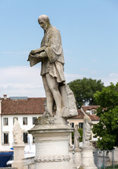 Fototapeta na wymiar Statues on Piazza Prato della Valle, Padua, Italy.