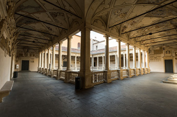 Palazzo Bo, historical building home of the Padova University from 1539, in Padua, Italy