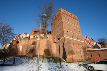 Krzywa Wieża oraz Spichlerz, Toruń, Polska, Leaning Tower in Torun, Poland 