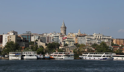 Karakoy and Galata Tower in Istanbul City