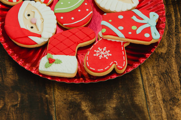 Beautiful cookies for Christmas in red