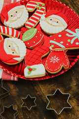 Beautiful cookies for Christmas in red