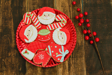 Beautiful cookies for Christmas in red