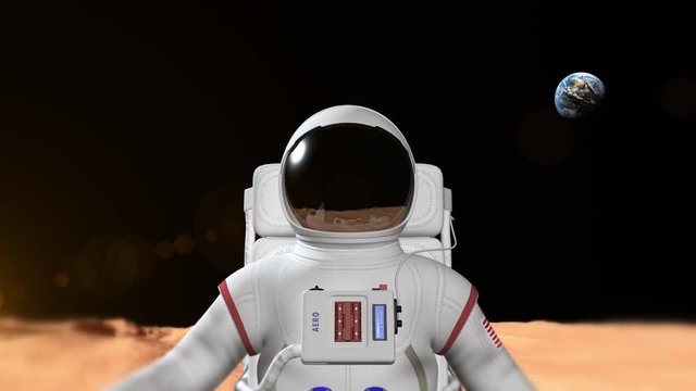 Astronaut On The Mars Surface