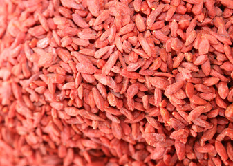 background red goji berries at the market