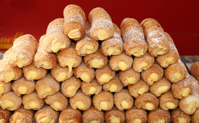 cakes and cannoli cream for sale in Italian pastry