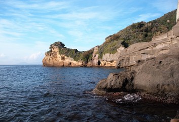 Fototapeta na wymiar Gaiola protected area, sea and beach, Posillipo, Naples, Italy