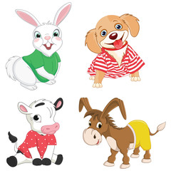 Vector Illustration Of Cartoon Animals
