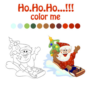 coloring book santa