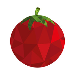 fresh fruit low poly style vector illustration design