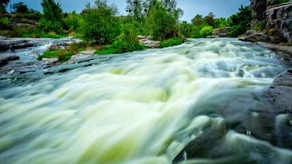 Fotobehang run of river among stones © Pavlo Klymenko