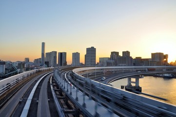 Obraz na płótnie Canvas Sunset in Tokyo