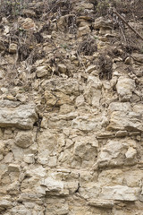 limestone wall detail