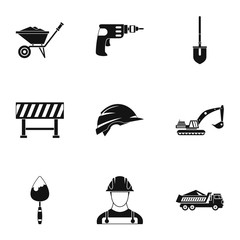 Repair tools icons set. Simple illustration of 9 repair tools vector icons for web