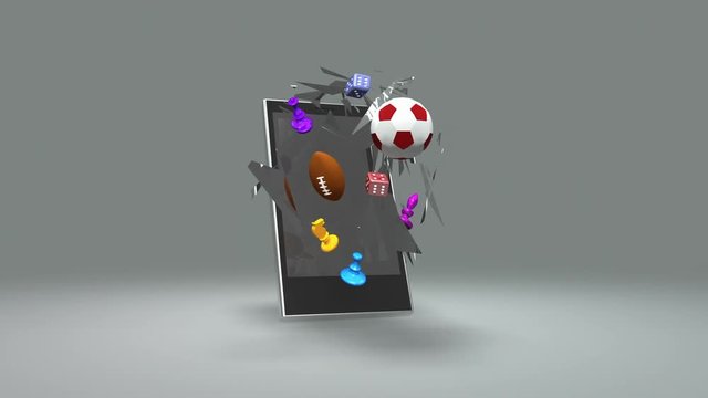 Colorful objects breaking smart phone's screen