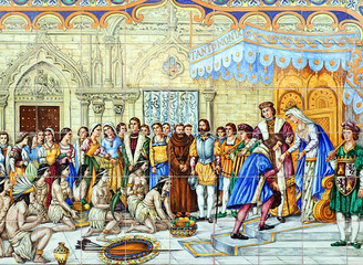 Los Reyes Católicos y Cristóbal Colón en Barcelona, Historia de España