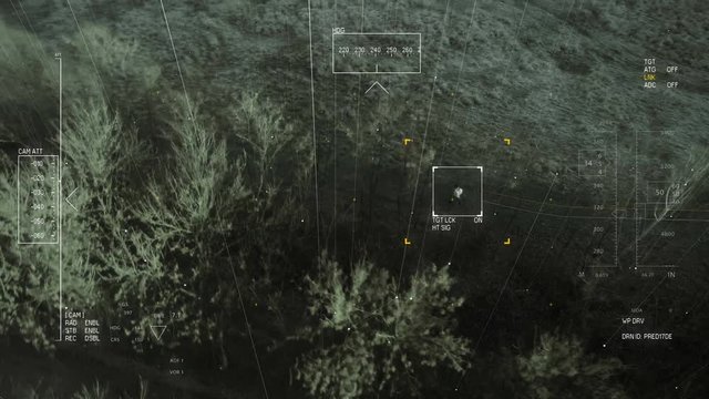 UAV following a fugitive, version 2 - good signal, in 4K. 6 versions in total