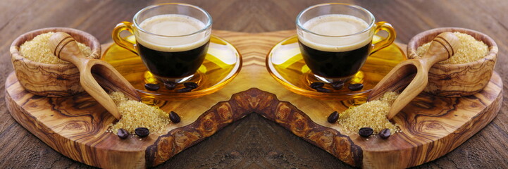 Caffè espresso con zucchero di canna