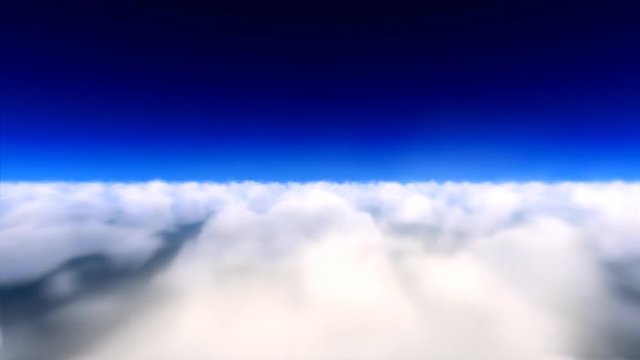 Flying over clouds timelapse