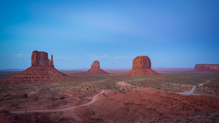 Monument valley at the dusk, Arizona, USA