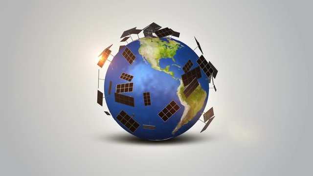 Solar Panel Technology On Orbiting Earth