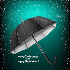 Christmas greeting snow umbrella © romvo