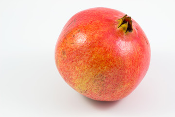 pomegranate fruit on white background.