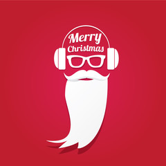 Christmas hipster greeting card