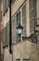 Fototapeta na wymiar old window in Bergamo Italy