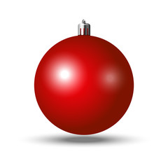Vector red Christmas ball