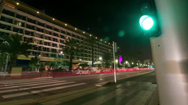 Traffic Light Time Lapse In Nice - French Riviera