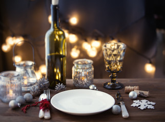 Italian pasta and glass of wine