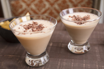 Chocolate Martini of Milk, Amaretto, Coffee and Hazelnut Liqueur