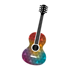 guitar acoustic instrument musical vector illustration design