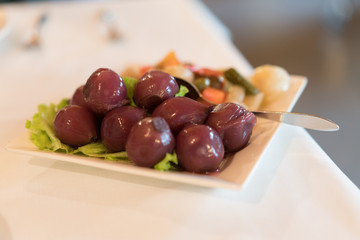 antipasto di giardiniera - marinated vegetables in oil, vinegar and sugar: traditional starter dish of Italy