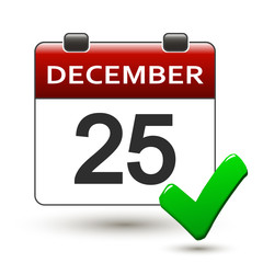 tear-off calendar with title 25 december