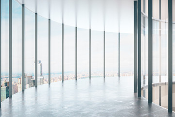 Modern glass corridor
