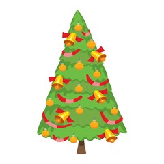 Christmas tree vector.