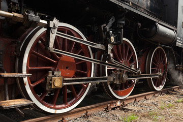 Fototapeta na wymiar Part of vintage steam train