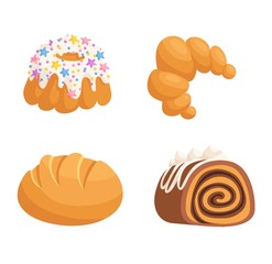 Cookie cakes isolated vector.