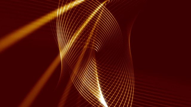 3d shiny lines moving in space abstract background animation.