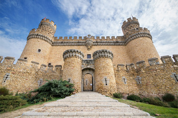 Fototapeta na wymiar Manzanares el Real castle